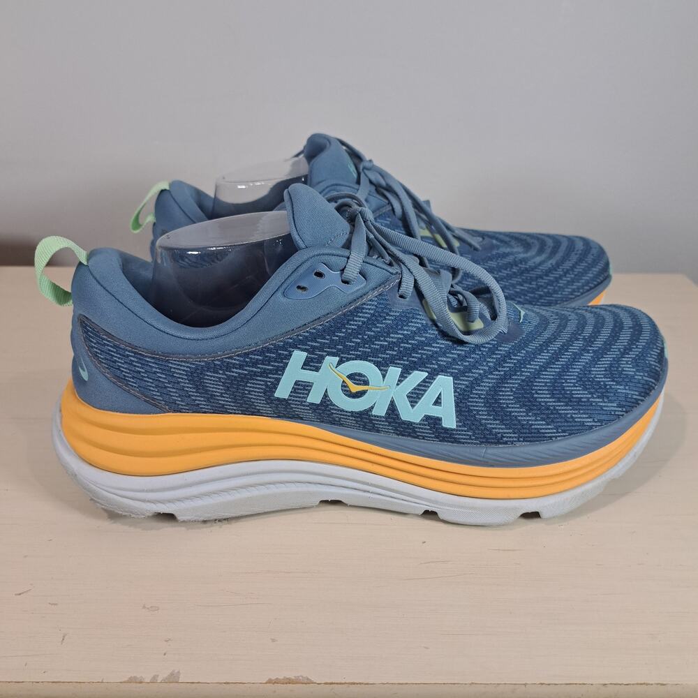 Hoka Gaviota 5 Men's Running Walking Shoe Size 11.5 D Blue Orange - Picture 2 of 12